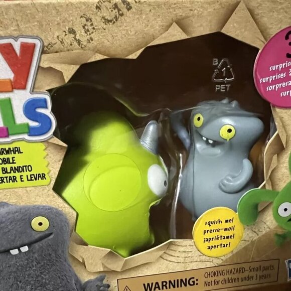 Hasbro Ugly Dolls Squish & Go Sharwhal & Peggy Figures & 3 Surprises Inside - Picture 2 of 4